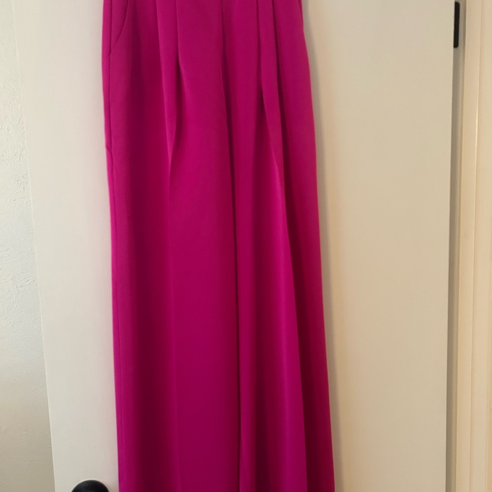 Glam Pink Wide-Leg Trousers